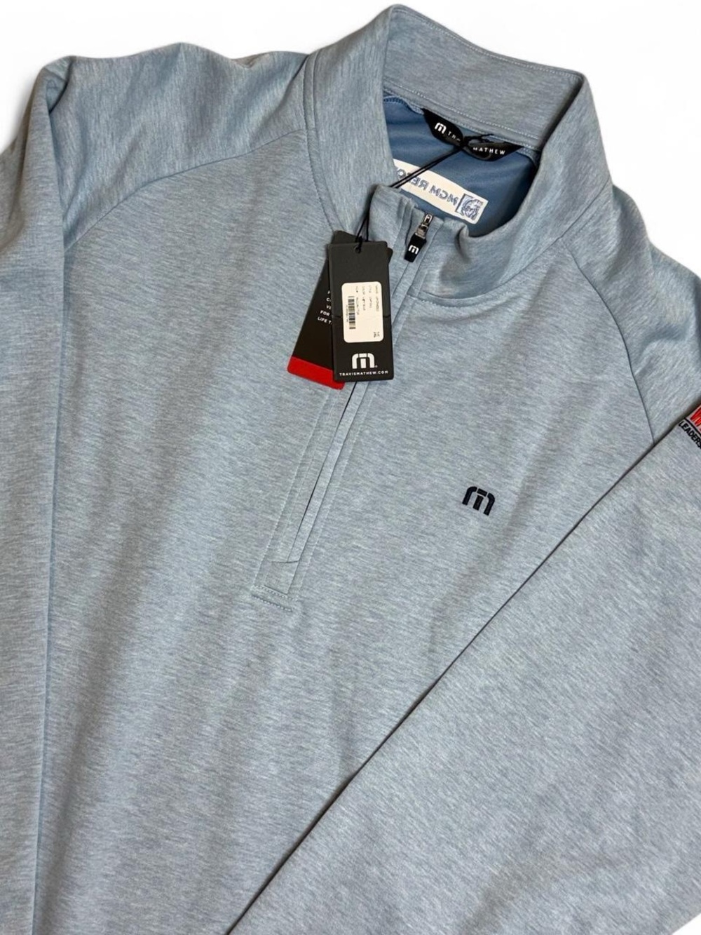 Men’s TravisMathew Light Blue Quarter-Zip Pullover